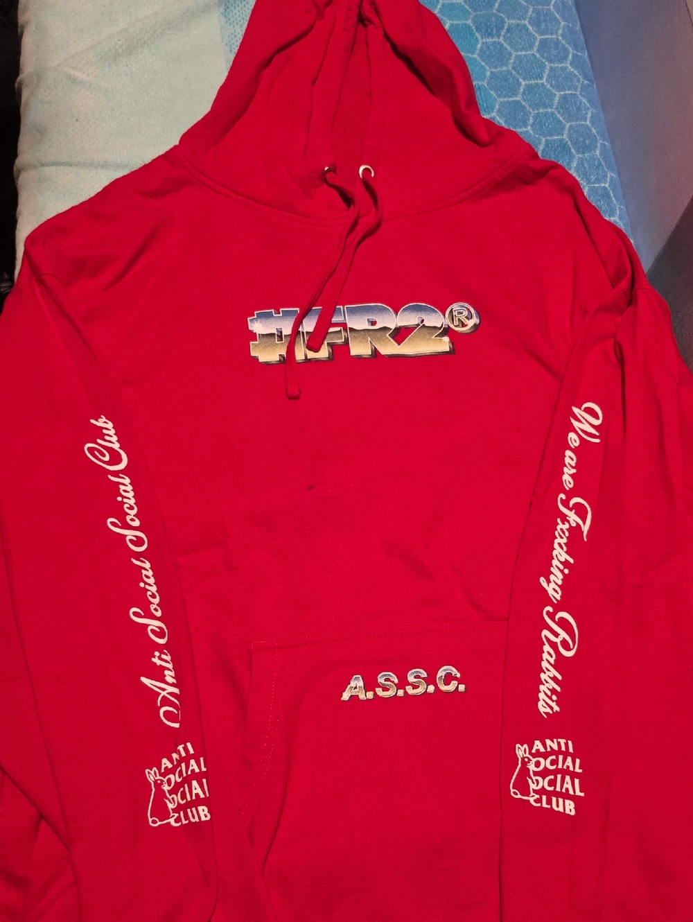 Anti Social Social Club x FR2 Magnetism Hoodies in red